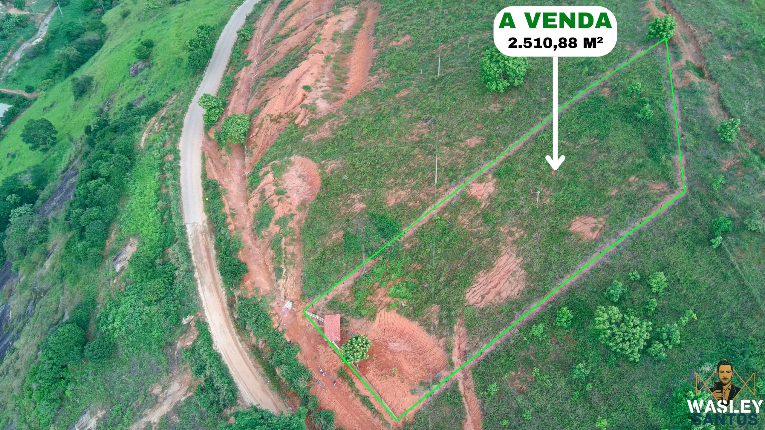 chácara a venda em itabirinha mg, no site wasley santos, são 2510 m²