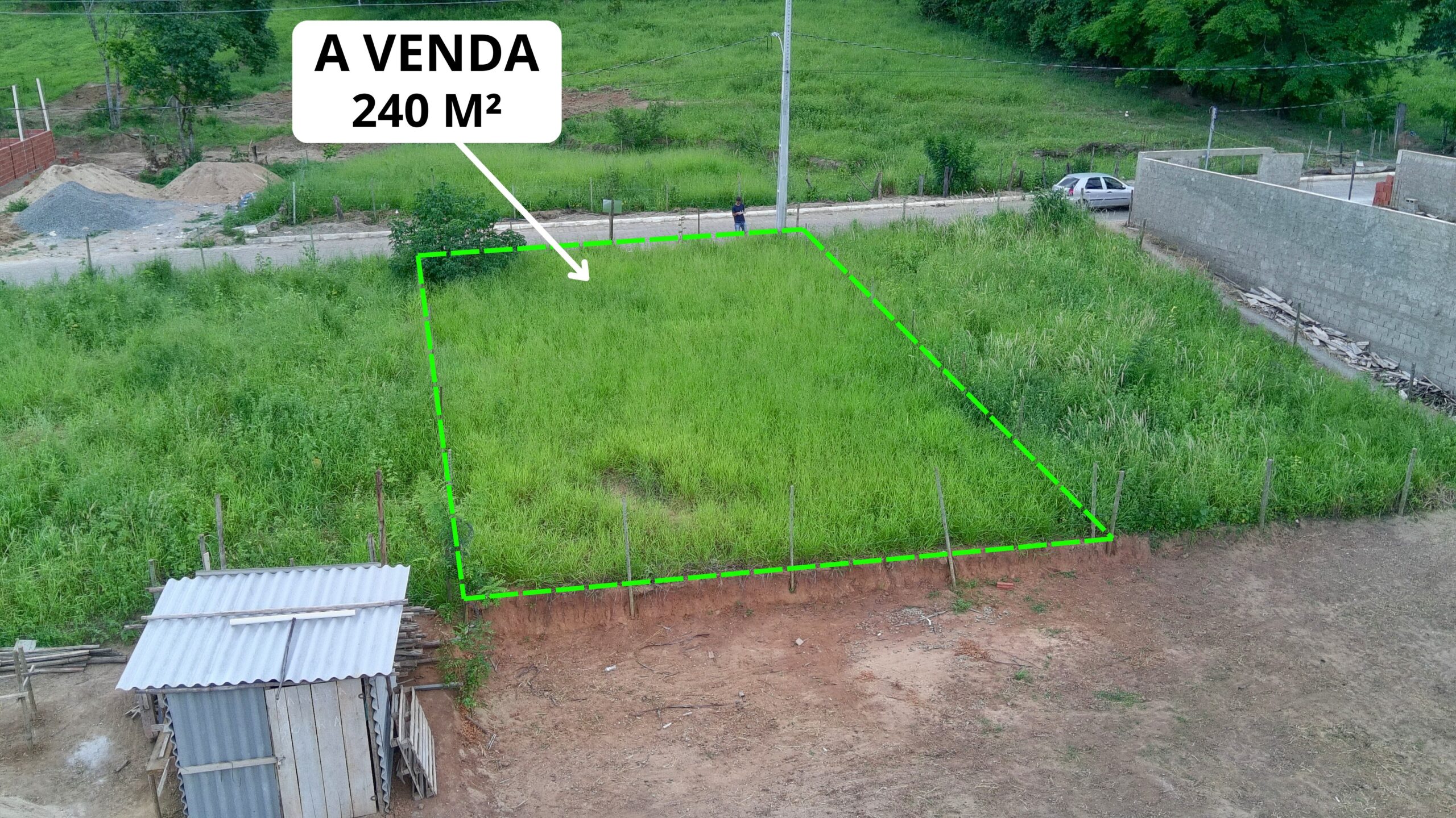 lote a venda no site wasley santos, lote de 240 metros quadrados